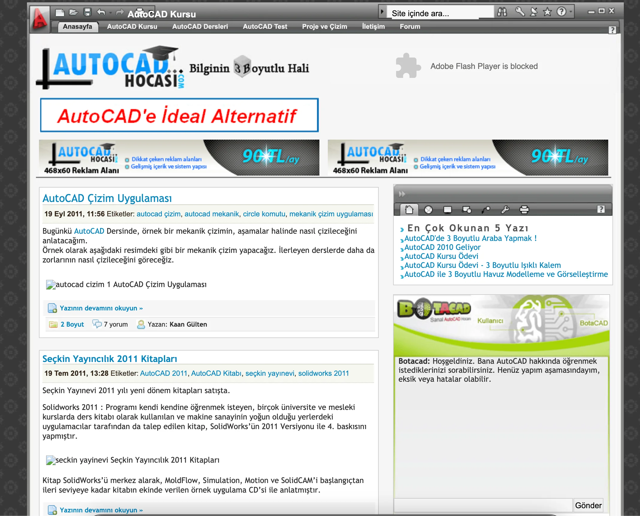 AutoCAD Hocası Web Sitesi