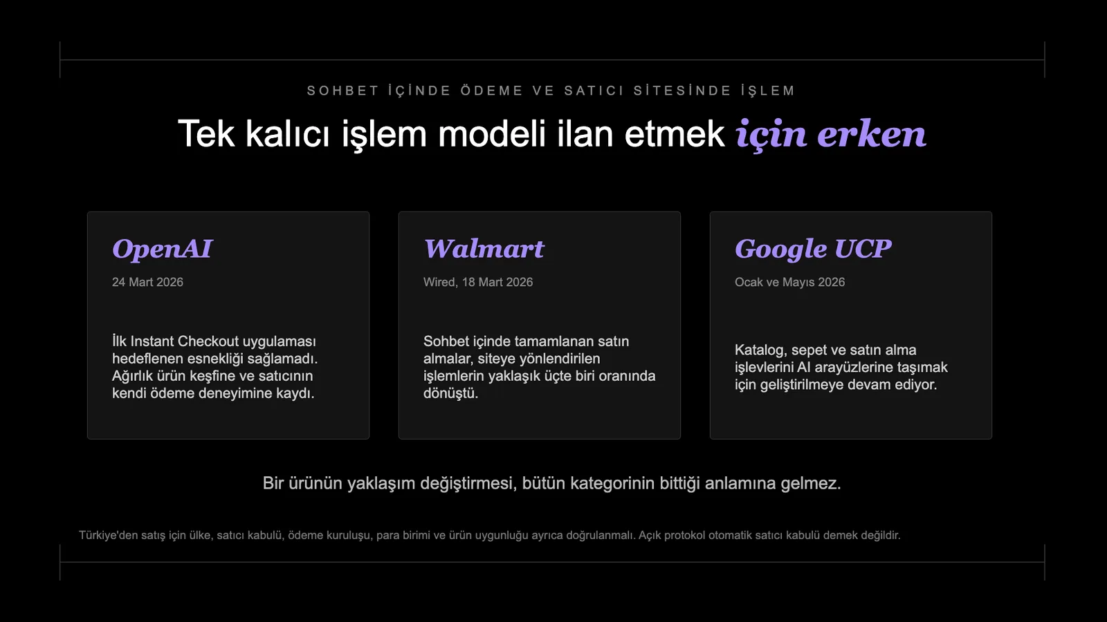 Slayt 105: Tek kalıcı işlem modeli ilan etmek için erken.